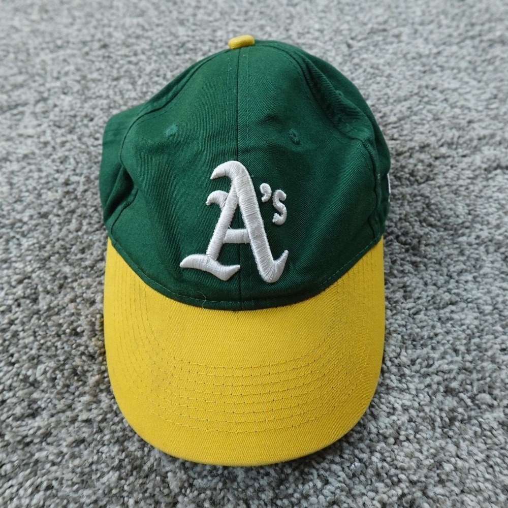 Oakland A's Athletics Hat‎ Cap Strap Back Green Yellow MLB Baseball Youth Kids